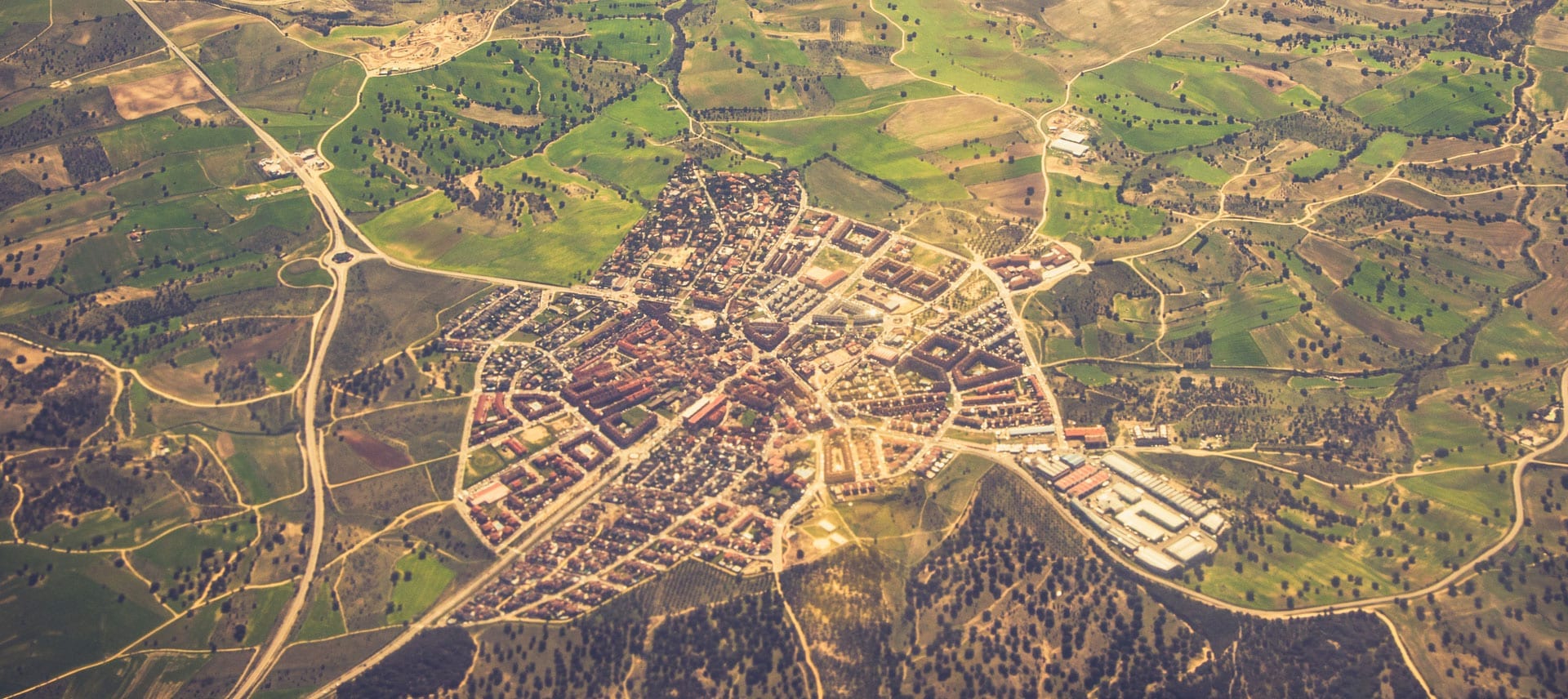 Aerial View Of A City Used As A Background Image