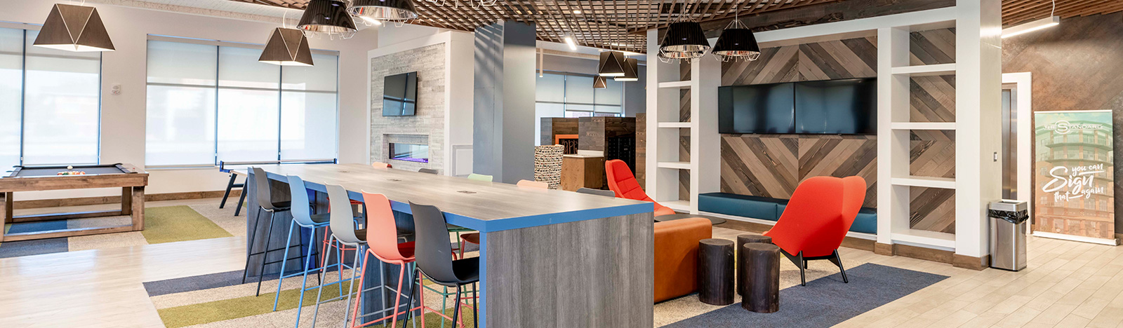 study table in clubroom